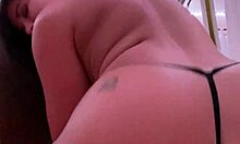 Big ass amateur twerks in G-string